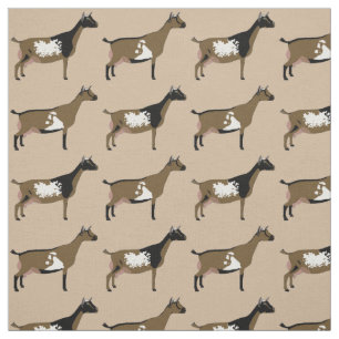 Nigerian Dwarf Dairy Goats Fabric
