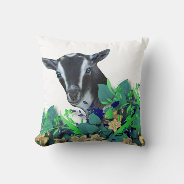 Nigerian Dwarf Goat Herd Name Goat Pillow (Front)