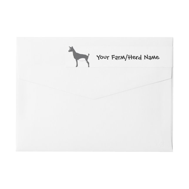 Nigerian Dwarf Goat Your Farm Name Wrap Around Label (Back)