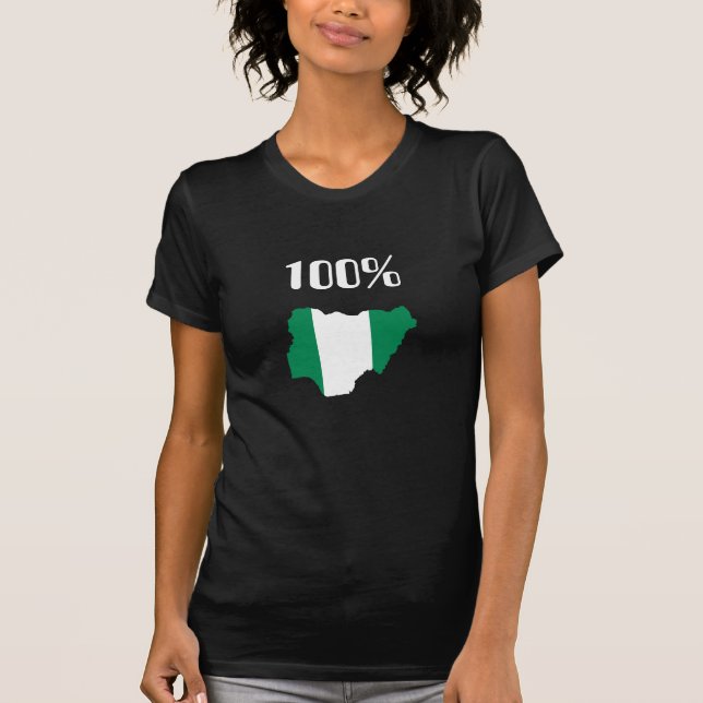 nigerian flag, 100% T-Shirt (Front)