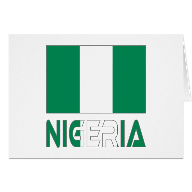 Nigerian Flag and Nigeria (Front Horizontal)