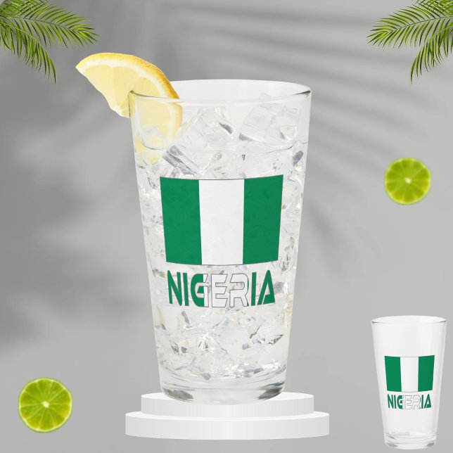 Nigerian Flag and Nigeria Glass (Creator Uploaded)