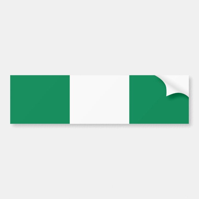 Nigerian Flag Bumper Sticker (Front)