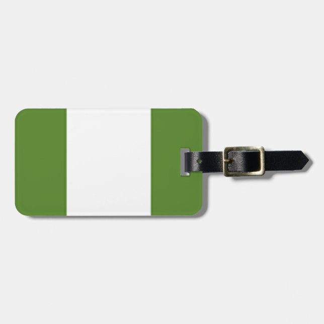 Nigerian Flag Luggage Tag (Front Horizontal)