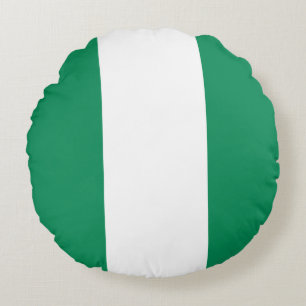 Nigerian Flag Round Cushion