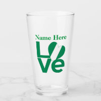 Nigerian Green LOVE Heart Flag Personalised 