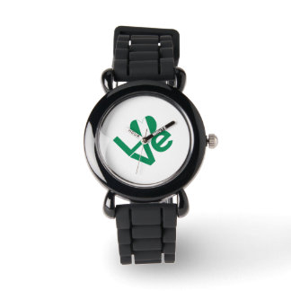 Nigerian Green LOVE Heart Flag Watch