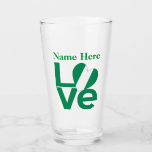 Nigerian Love Green Personalised  Glass