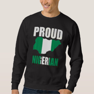 Nigerian Patriot Nigeria Flag In Heart Proud Niger Sweatshirt