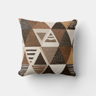 Nigerian patterns on a triangles background cushion