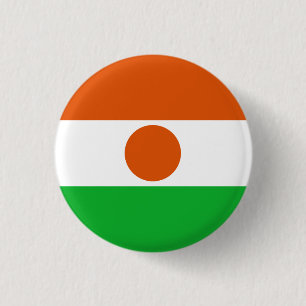 Nigerien Flag, Flag of Niger 3 Cm Round Badge