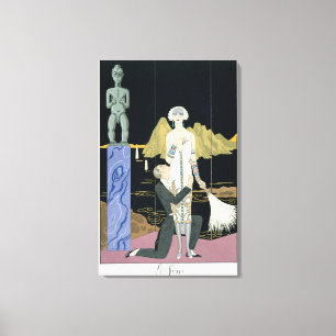 Night, 1925 (pochoir print) canvas print