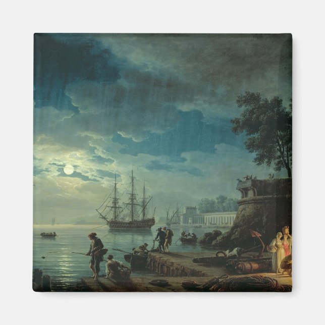 Night: A Port in the Moonlight, 1748 Magnet (Front)