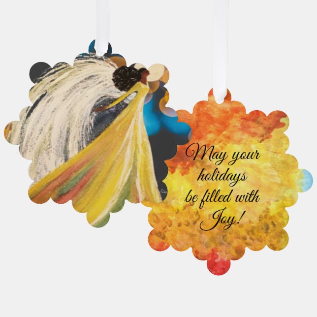 Night Angel Paper Ornament  (Front/Back)
