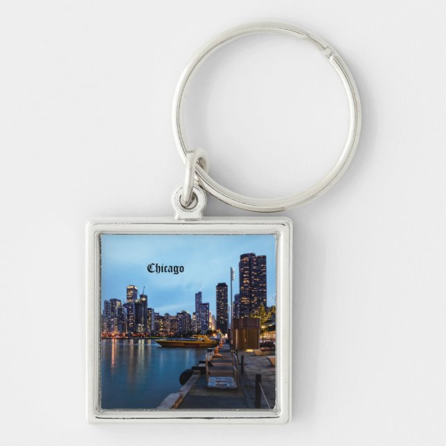 Night At Navy Pier Key Ring (Front)
