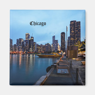 Night At Navy Pier Magnet