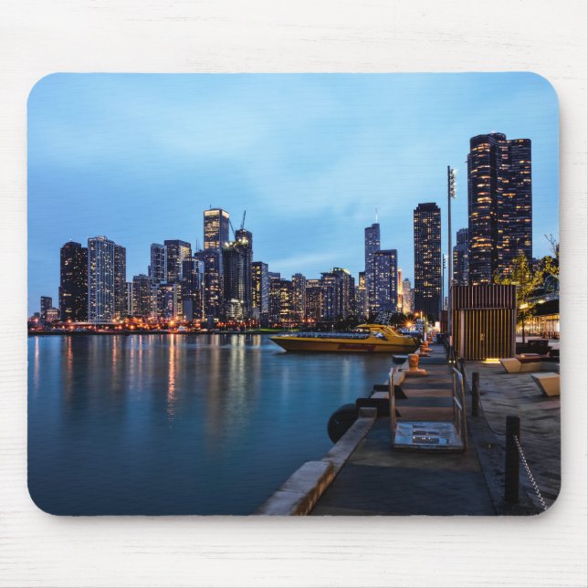Night At Navy Pier Mouse Pad (Front)