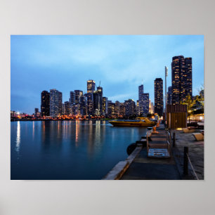 Night At Navy Pier Poster