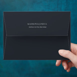 Night at Sea - Midnight Blue Wedding Envelope