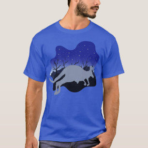 Night Australia Outback Zoo Animal Kangaroo T-Shirt