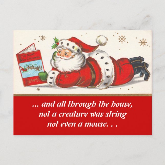 Night Before Christmas Santa Postcard (Front)