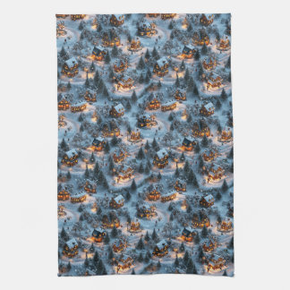 Night Before Christmas - Twilight Serenity  Tea Towel