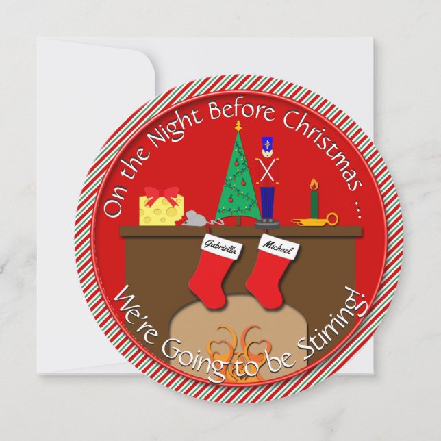 Night Before Christmas • Wine & Cheese Party Invitation (Front)