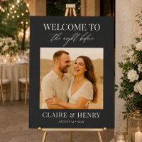 Night Before Rehearsal Dinner Photo Welcome