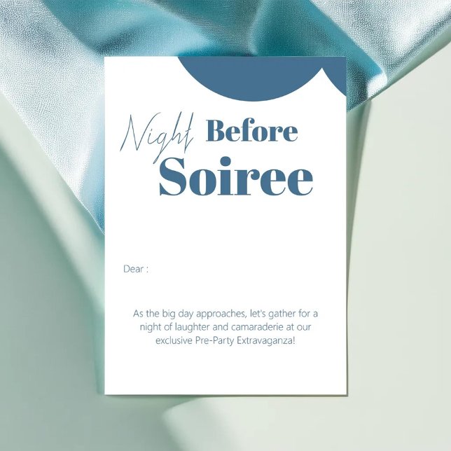 Night Before Soiree white minimal Design Invitation (Creator Uploaded)
