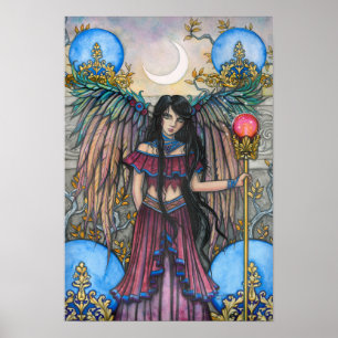 Night Bird Fantasy Fairy Art by Molly Harrison Poster