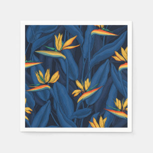 Night bird of paradise garden 2 napkin