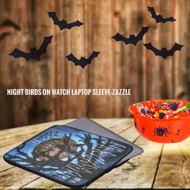 Night Birds On Watch Laptop Sleeve (Creator Uploaded)