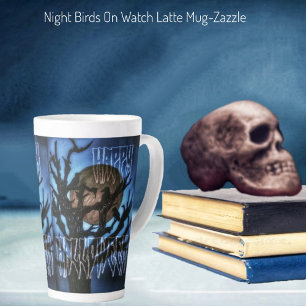 Night Birds On Watch Latte Mug