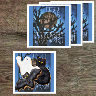 Night Birds On Watch Napkin