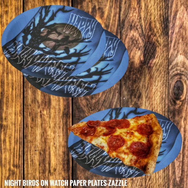 Night Birds On Watch Paper Plate (Creator Uploaded)