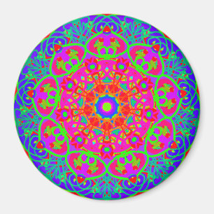 Night Blooming Flower Mandala Style Magnet