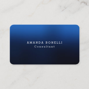 Night Blue Professional Minimalist Modern Plain Business Card