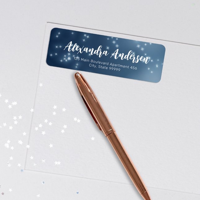 Night Blue Stylish Chic Fancy Elegant Calligraphy  (Creator Uploaded)