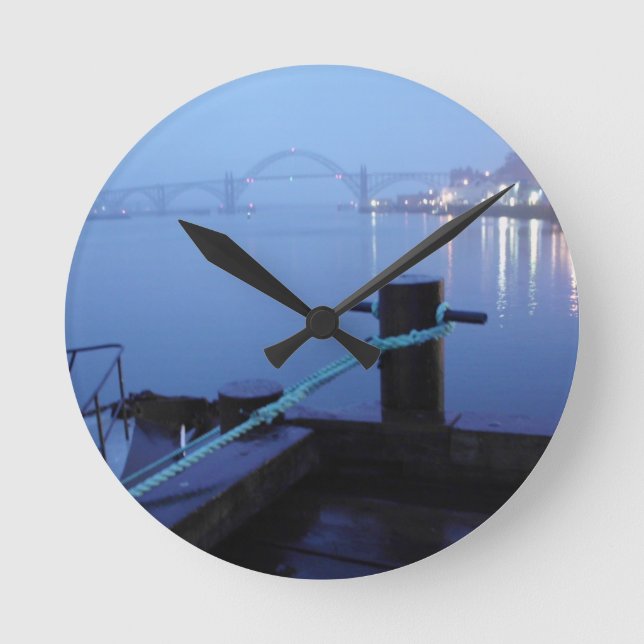 Night Bridge Round Clock (Front)