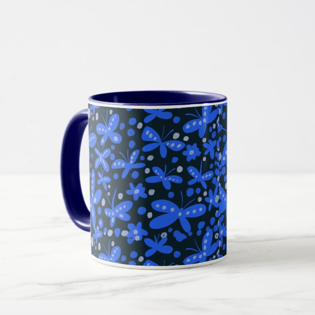 Night butterflies mug (Front Left)