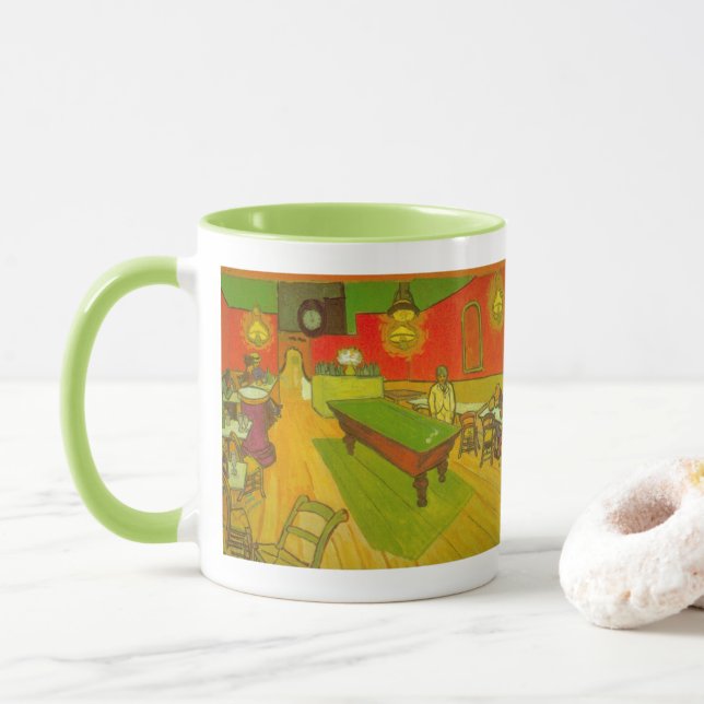 Night Cafe by Vincent van Gogh Mug (With Donut)