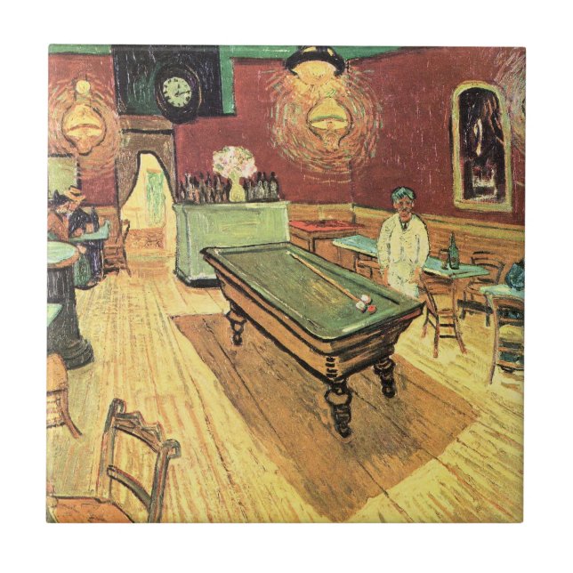Night Cafe, Place Lamartine by Vincent van Gogh Tile (Front)