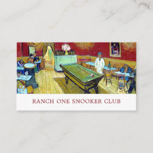 Night Café, Van Gogh, Pool & Snooker Player/Club Business Card