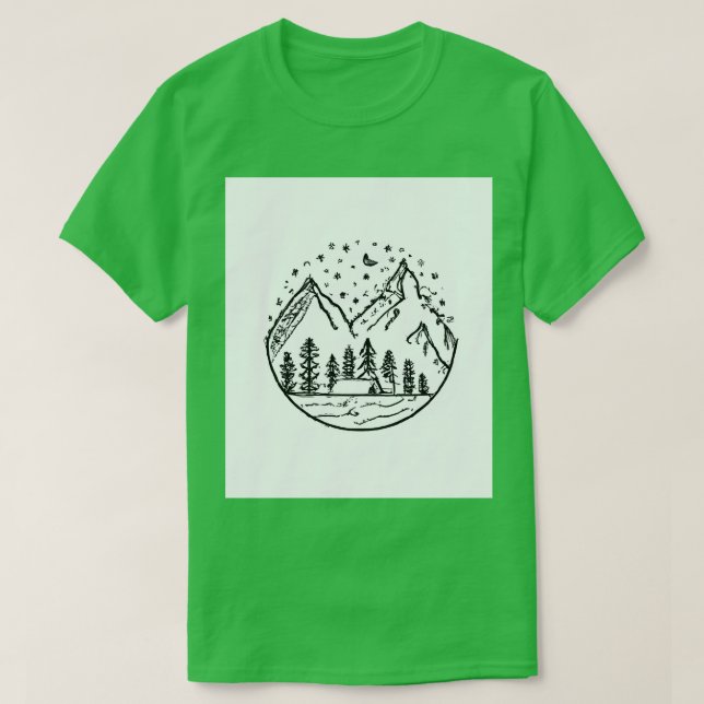 Night Camping Painting 2 T-Shirt (Design Front)