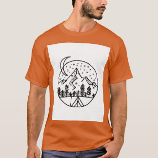 Night Camping Painting T-Shirt