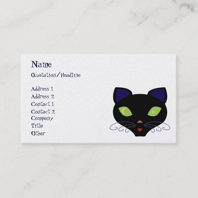 Night Cat Business Card (Front)