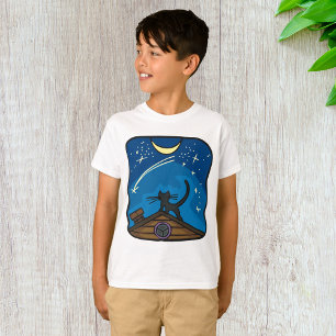 Night Cat On A Roof T-Shirt