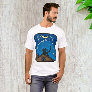 Night Cat On A Roof T-Shirt
