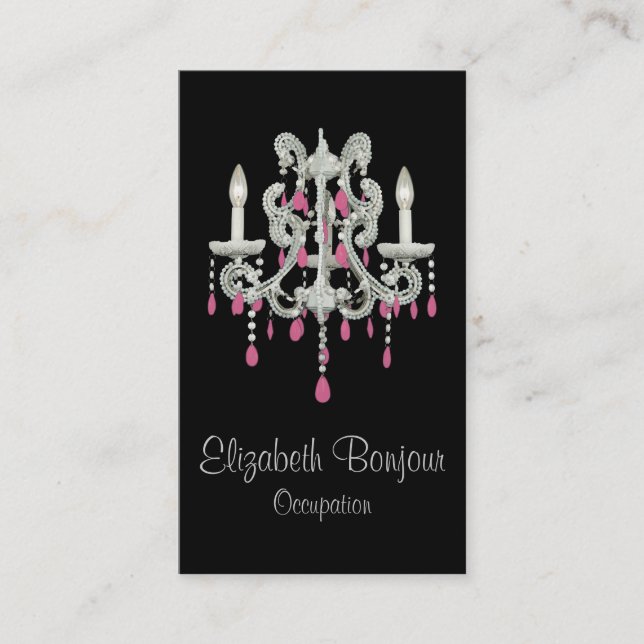 Night Chandelier ~ Business Card (Front)
