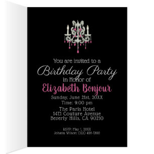 Night Chandelier SIZE/PAPER/STYLE OPTIONS - RSVP &